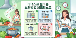 마녀스프 올바른 보관법과 체크리스트 안내 이미지.