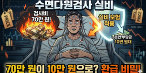 70만 원 검사비를 10만 원대로 낮추는 수면다원검사 실비 환급 절차