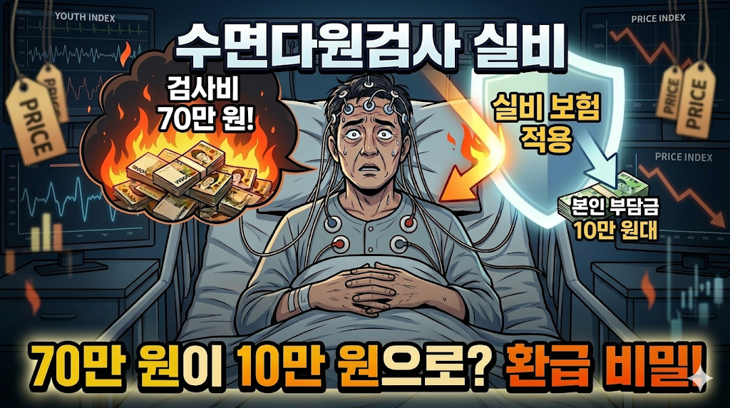 70만 원 검사비를 10만 원대로 낮추는 수면다원검사 실비 환급 절차