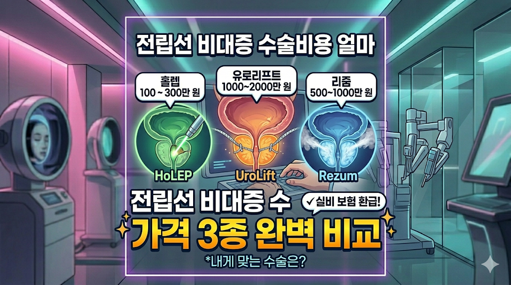 전립선 비대증 수술비용 종류별 비교 및 실비 보험 환급 안내 썸네일