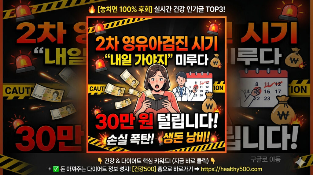 2차 영유아검진 시기 미루다 무료 혜택 소멸로 발생하는 30만 원 비급여 병원비 폭탄 및 어린이 실비 보험 환급 안내 가이드