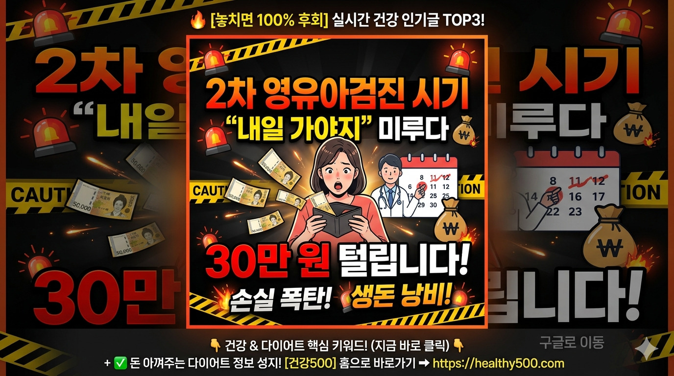 2차 영유아검진 시기, “내일 가야지” 미루다 30만 원 털립니다