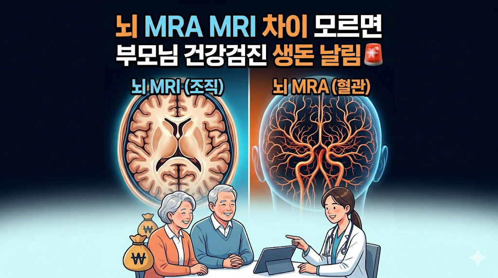 뇌 MRA MRI 차이, 건강검진 전 모르면 생돈 날립니다 🚨