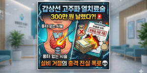 갑상선 고주파 열치료술 비용 300만 원 실비 보험 지급 거절 사유 및 수술비 특약 환급 방법 인포그래픽