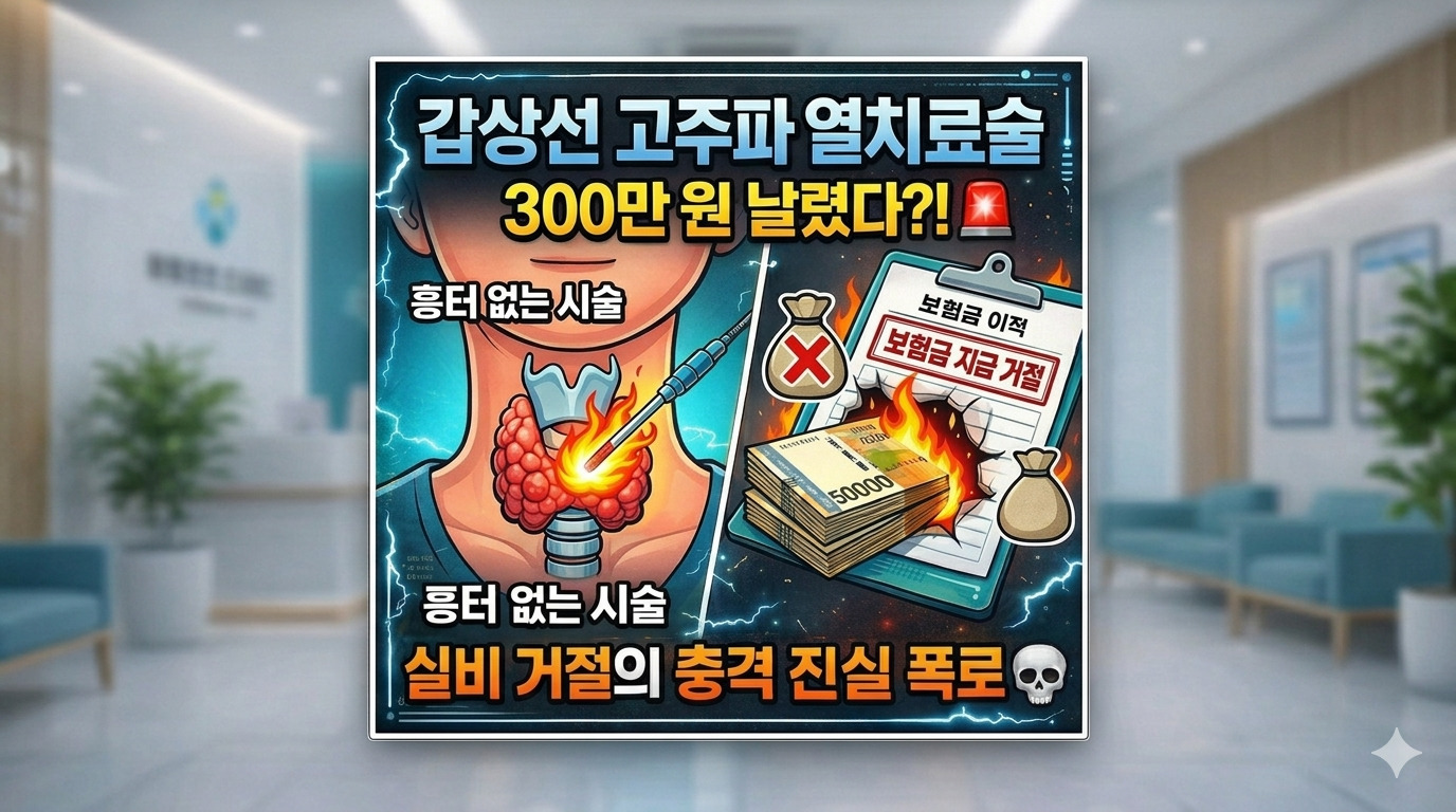 갑상선 고주파 열치료술 300만 원 날렸다? 실비 거절의 소름 돋는 실체