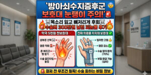 방아쇠수지증후군 보호대 부작용 비교 및 실비 보험 환급 수술비 방어 정보