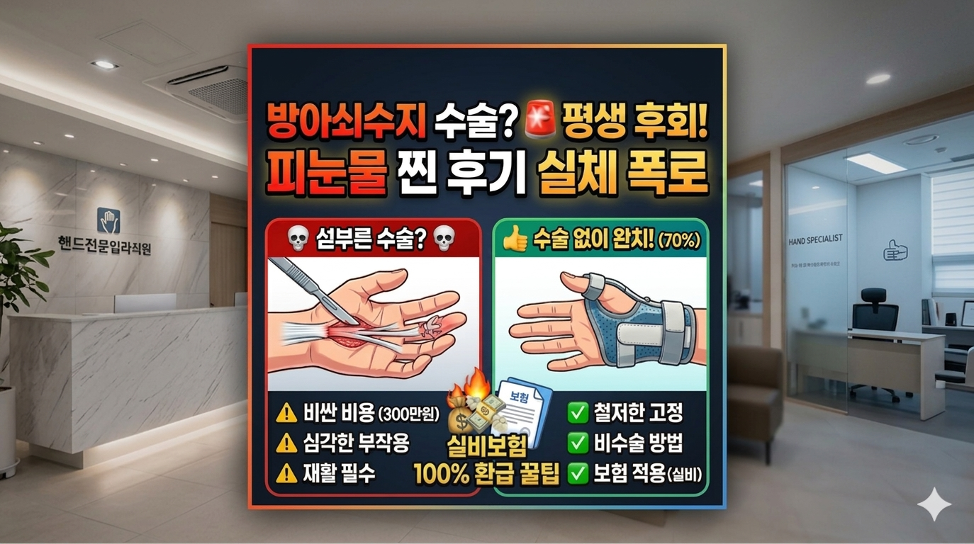 방아쇠수지증후군 수술? 손가락 굳기 전 피눈물 나는 진짜 후기
