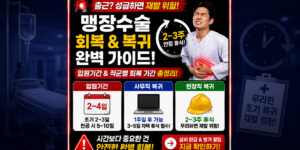 맹장수술 입원기간 및 사무직 현장직 직군별 현실적인 회복기간과 출근 가능 시기 총정리 가이드