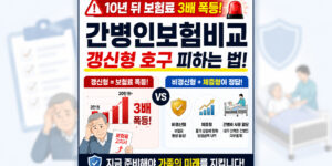 간병인보험 비교 갱신형 보험료 폭등과 비갱신형 간병보험 차이