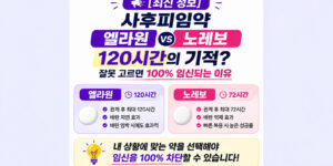사후피임약 엘라원 120시간 노레보 72시간 골든타임 처방 가이드